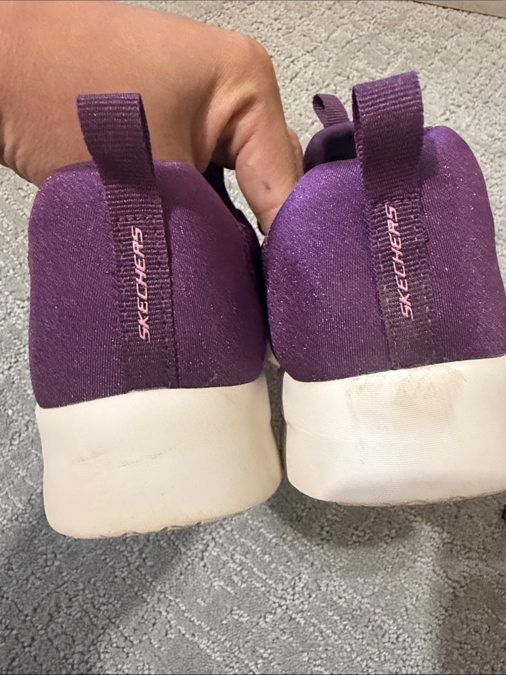 Skechers Women's Slip-On Athletic Sneakers - Plum Purple - Picture 4 of 5